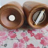 Teak salt and pepper shaker, Scandinavian style year 70s
