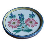 Saucer cup ramekin HB Quimper ceramic signed PF and numbered