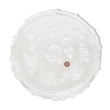 Plat de présentation verre Waltherglass-Germany-Années 70