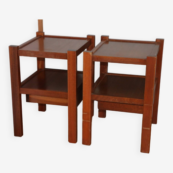 Pair of modernist drawer bedside tables