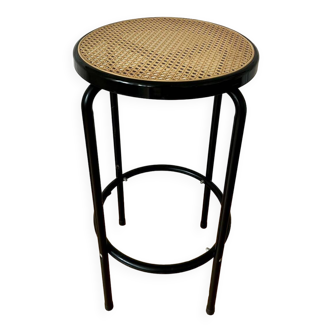 Tabouret viennois cannage Italie 1980