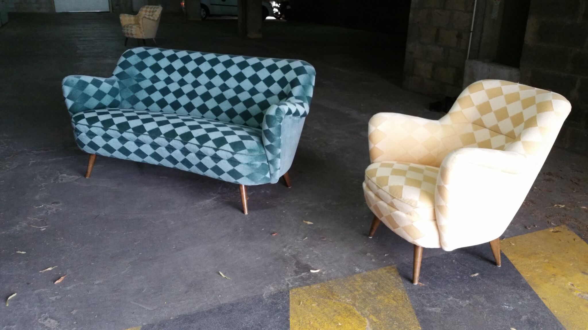 Organic year 50-60 club chairs pair