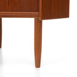 Danish vintage corner cabinet in teak and glass