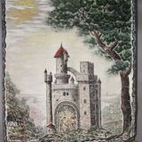 Large painting on hemp canvas by Michel Guignard 1988