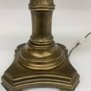Vintage brass table lamp base in faux bamboo, 1970's