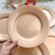 7 Flat plates Rose Digoin Sarreguemines