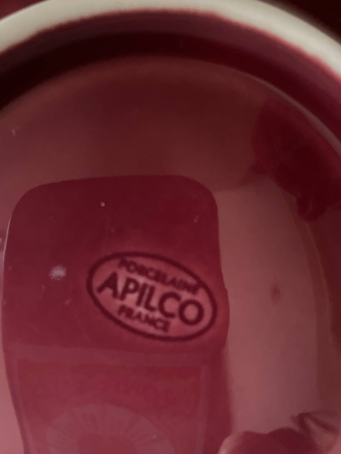 Set of 4 Apilco Bordeaux coffee cups