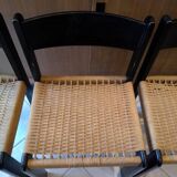 Set of 4 Scandinavian rope chairs