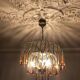 Vintage 1970s brass and Murano glass chandelier