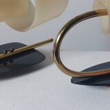 Pair of vintage wall lamps from the 1950s in brass.