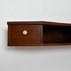 Scandinavian wall-mounted nightstand in mahogany with Bakelite knobs