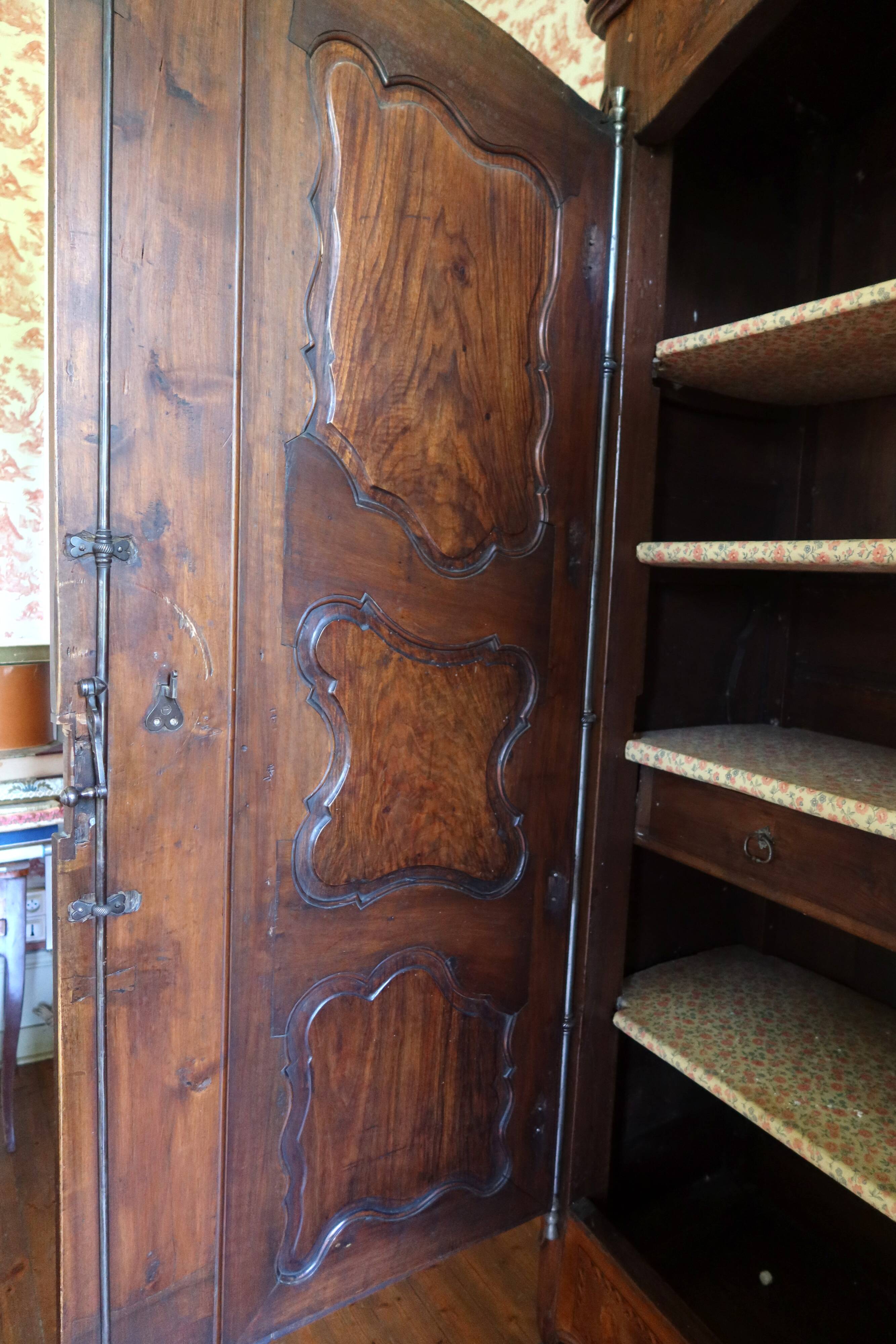 18th century curved Louis XV wardrobe