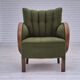 1950s, Danish artdeco armchair, green furniture wool, beech wood, original.