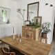Monastery dining table, farmhouse, solid oak, antique vintage.