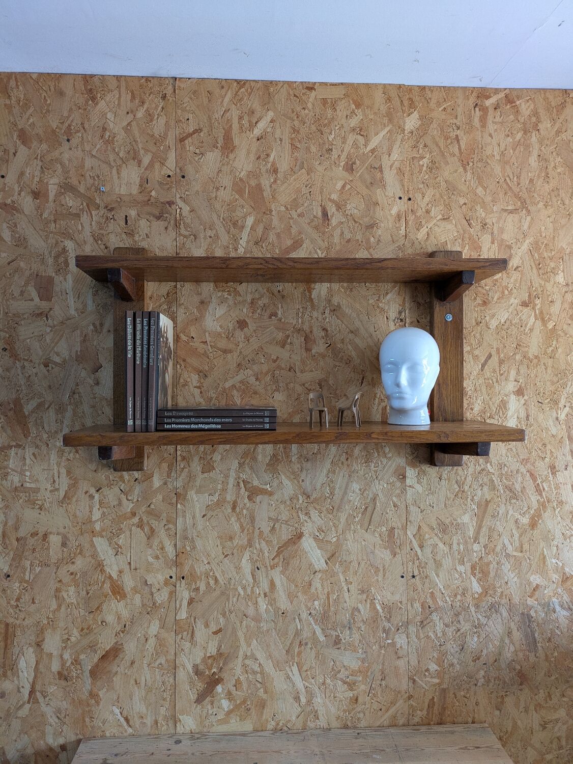 Oak wall shelf