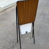 Vintage folding projector table steel and wood 1970