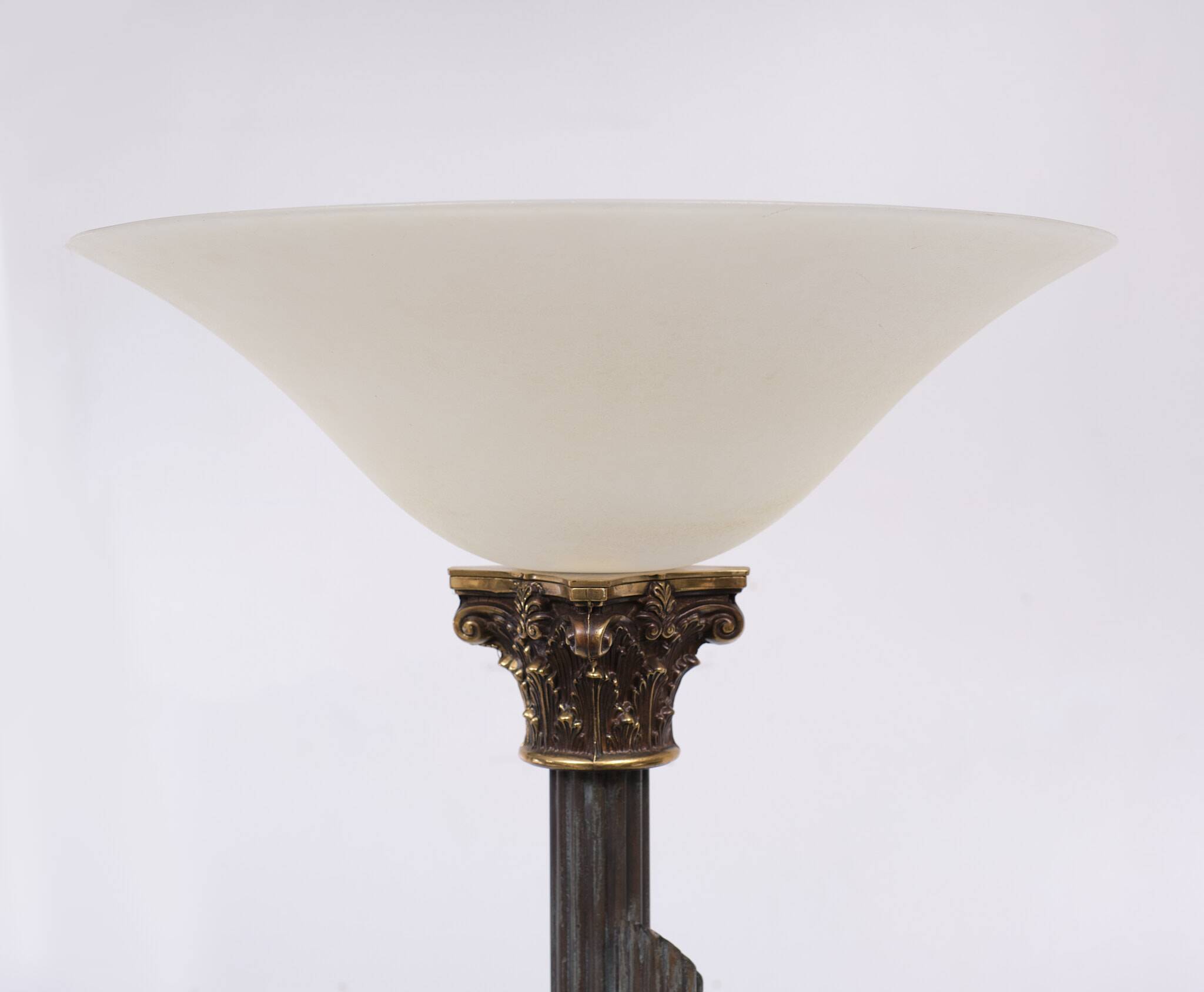 Greek revival bronze floor lamp, 1980s, italy