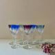 6 antique cut crystal liqueur glasses