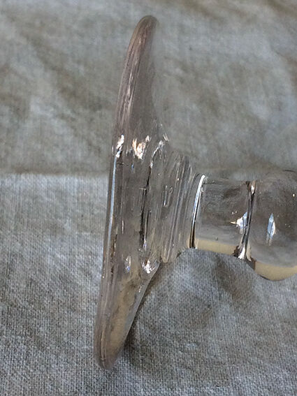 Ancient glass engraved "remembering the party"