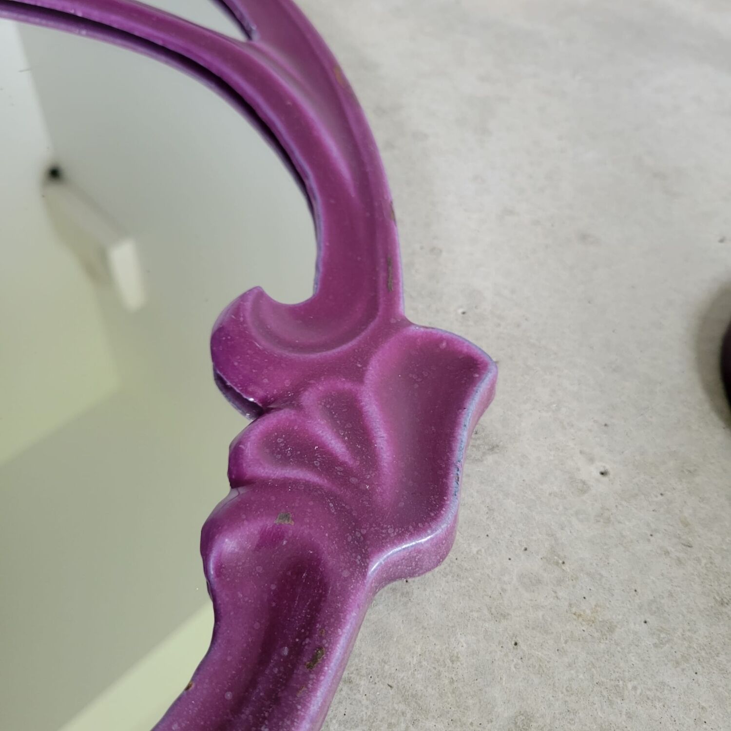 Bathroom set enamelled cast iron mirror door set