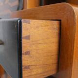 Solid high quality teak art deco secretaire by Gerson’s furniture store, produced in Bangkok, 1930s