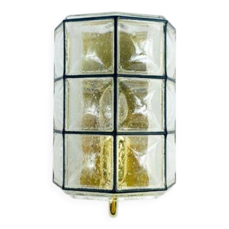 Mid-Century Glass Wall Light from Limburg, Germany, 1960s