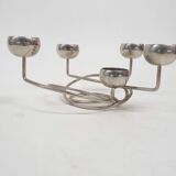Metal design tea light holder, The Netherlands 1980's