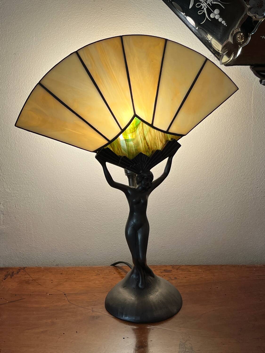Lampe « éventail » art nouveau