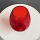 Empoli red large glass shape vase 1960s