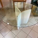 Travertine foot-foot design dining table