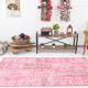 Tapis patchwork vintage soft pink 4x7 225x123cm