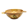 Handmade bowl made in yellow France with abstract foliage