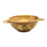 Handmade bowl made in yellow France with abstract foliage