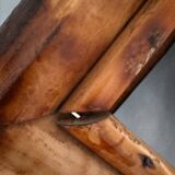 Antique bamboo wardrobe with mirror — exotic style, late 19th century