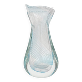 Vase Sculpture Murano Zanfirico Filigree Sommerso Blue Pink White