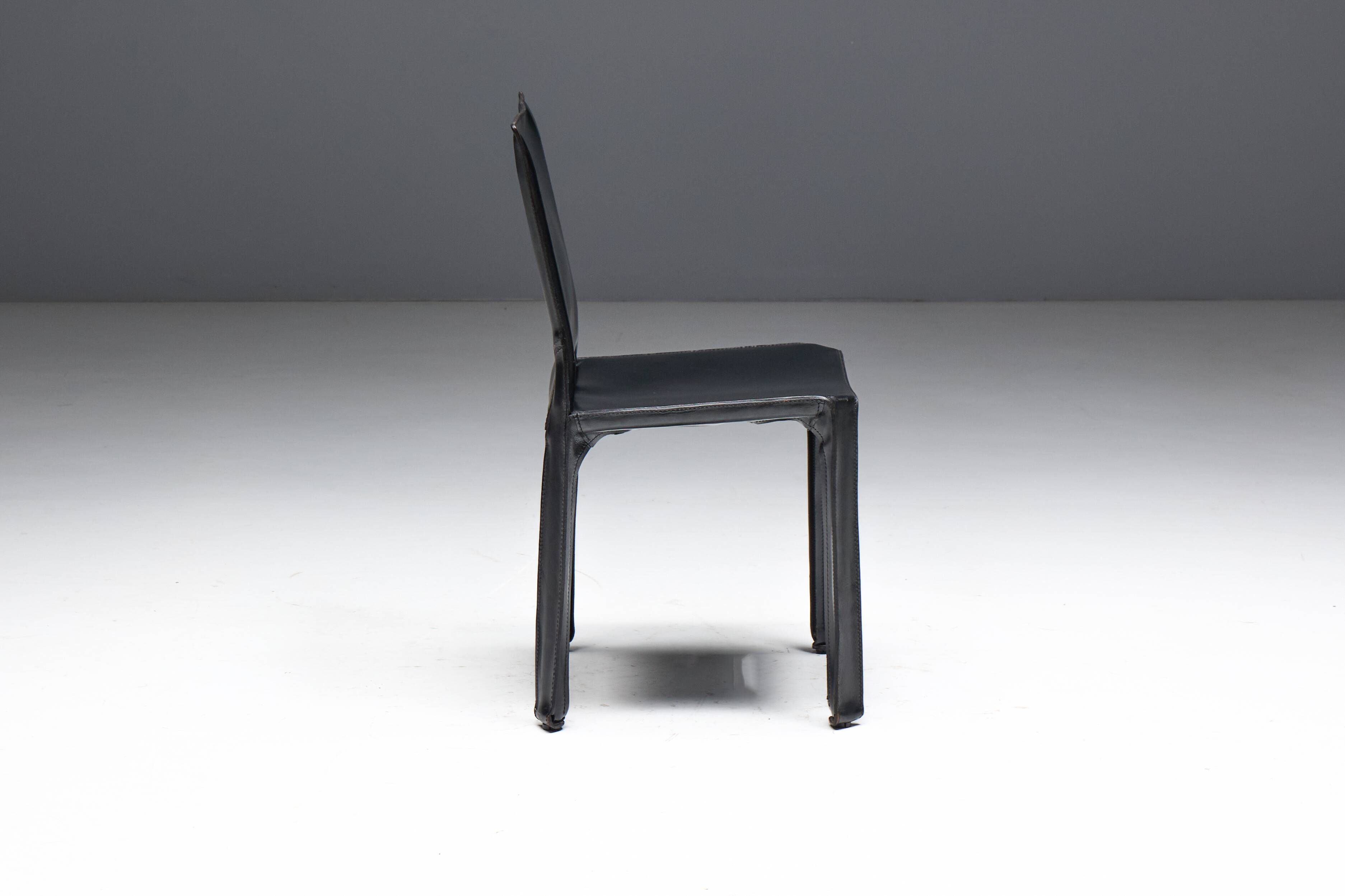 CAB 412 Chairs by Mario Bellini for Cassina, Italy, 1970s