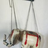 Éléphant bois ancien marionnette