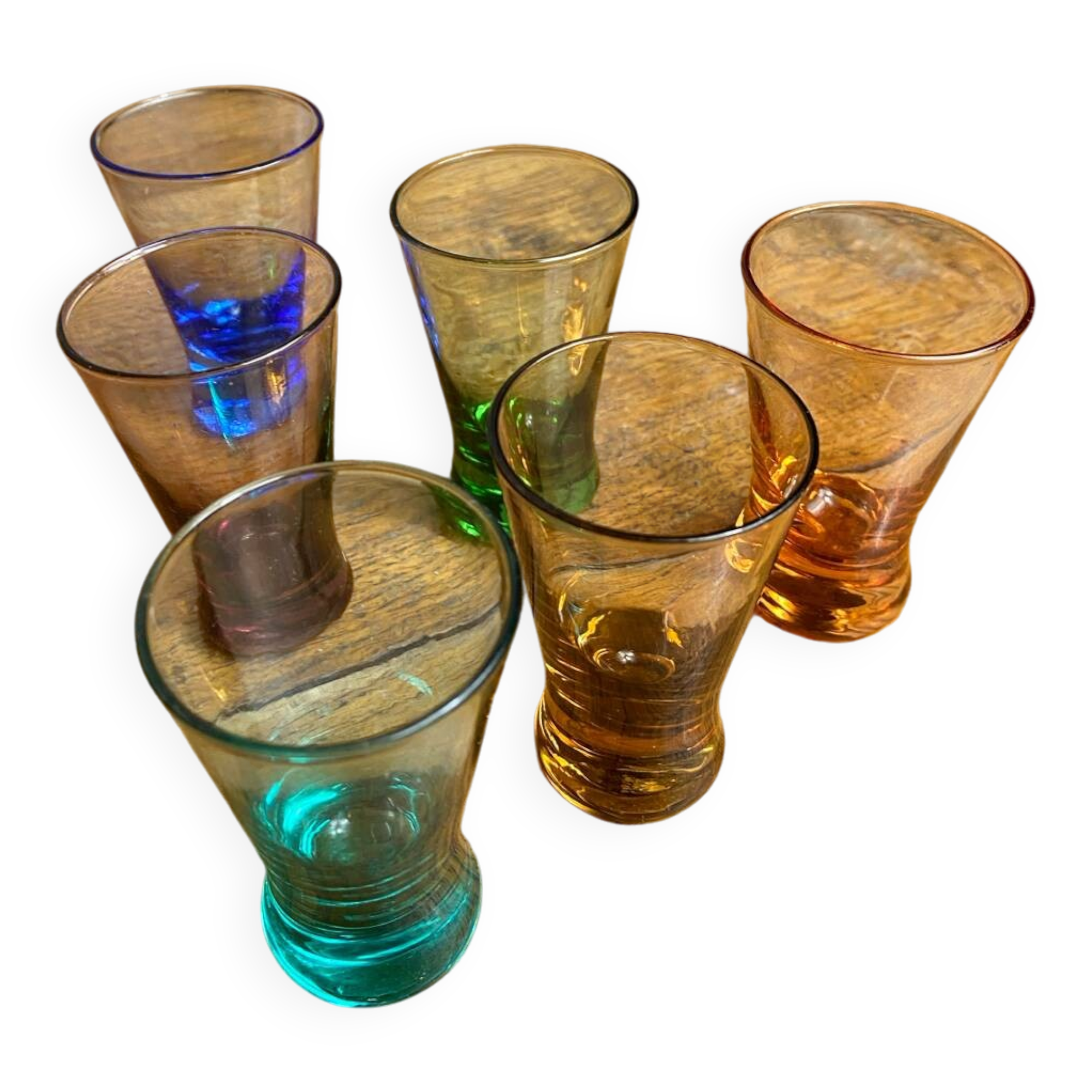 Verres colorés à liqueur ou café