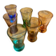 Colored liqueur or coffee glasses