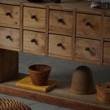 Danish apothecary cabinet in antique pine from the 19th century / Console, 1850–1880s