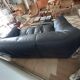 80s black leather Sloop Sloop Line Sofa