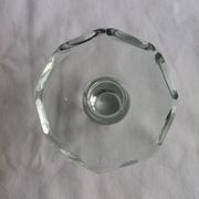 Carved blown glass decanter