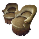 Paire de Fauteuils crapaud