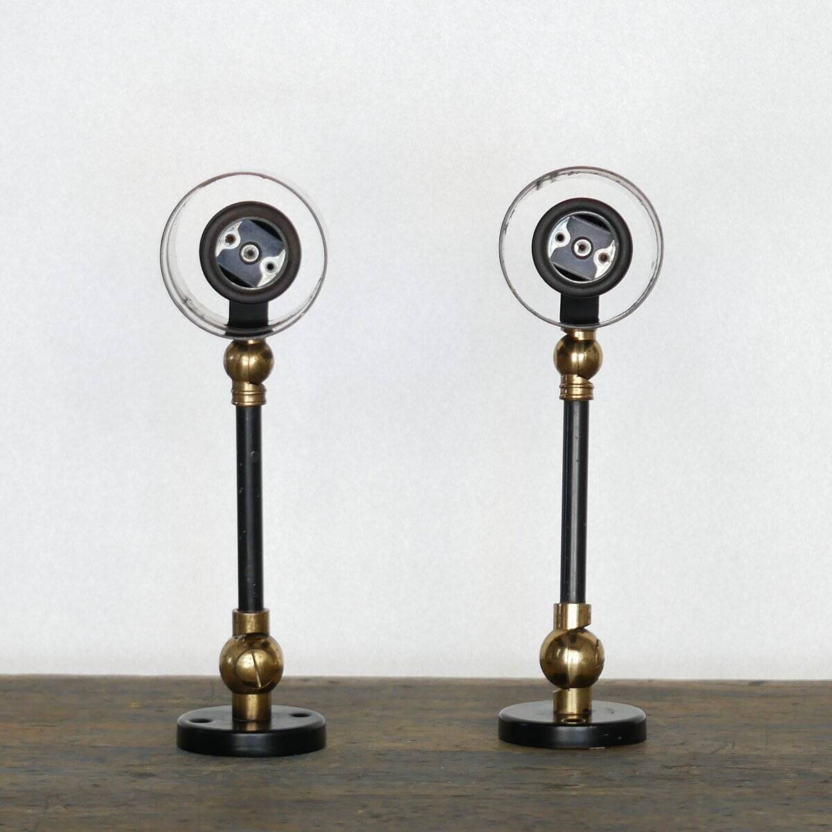 2 appliques dans le goût de Gino Sarfatti pour Arteluce, années 50