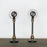 2 appliques dans le goût de Gino Sarfatti pour Arteluce, années 50