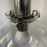 Vintage design pendant light with three transparent glass globes