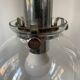 Vintage design pendant light with three transparent glass globes