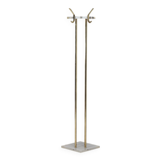 Hollywood Regency coat stand in acrylic and brass, 1980s