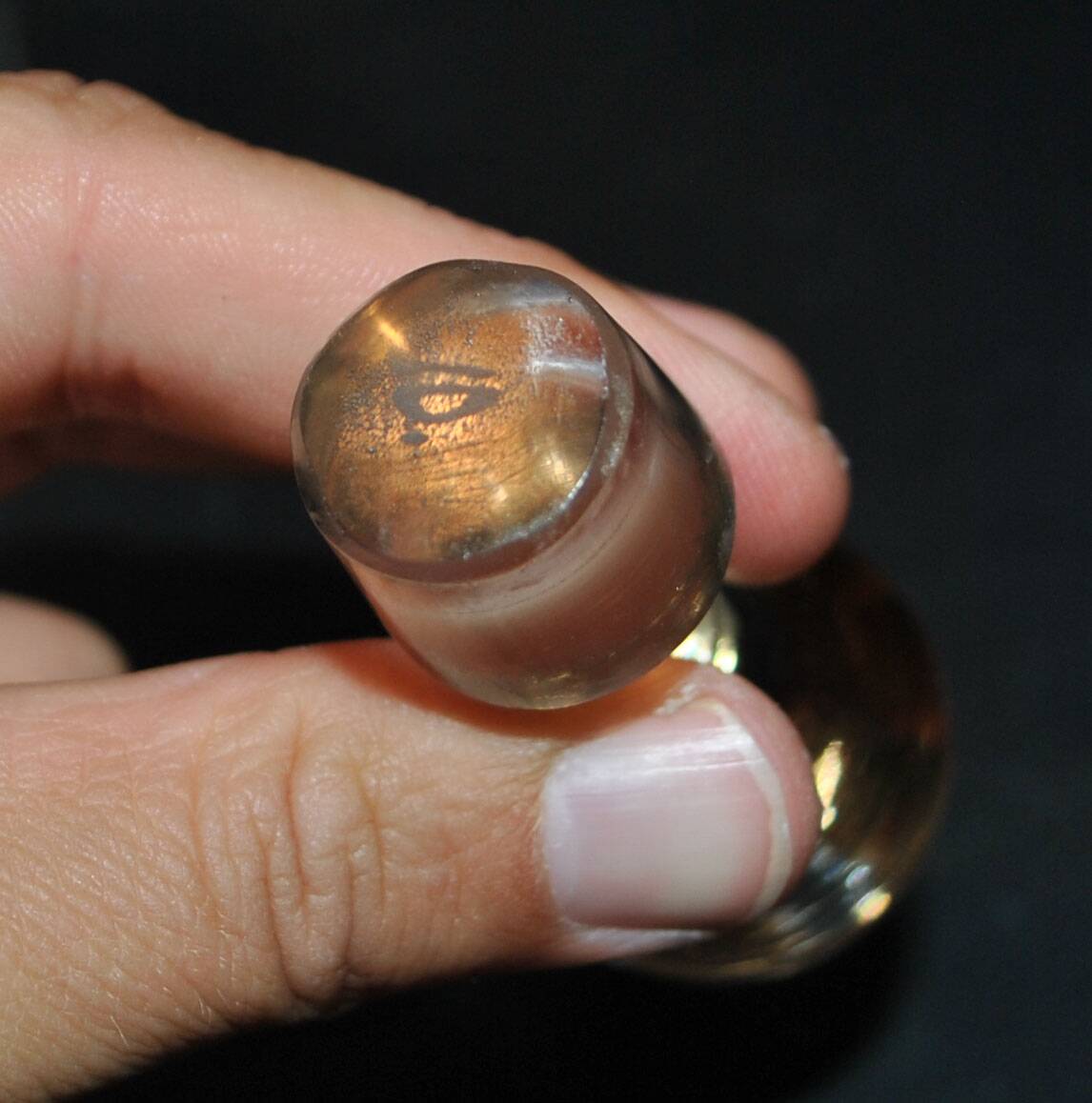 Carafe à liqueur 1900 en cristal soufflé gravé fougère muguet Cave à liqueur Cabaret