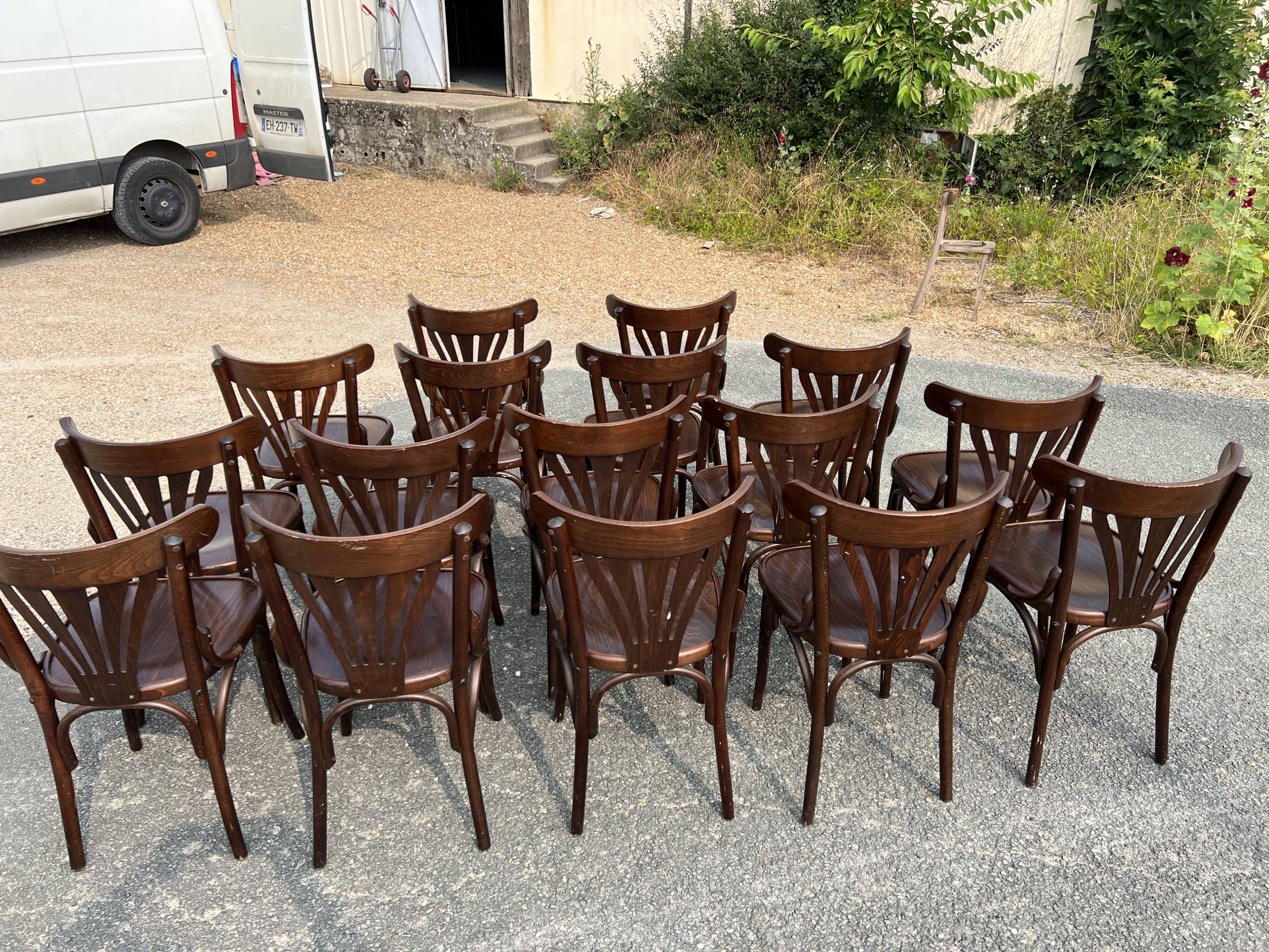 Set of 16 bistro chairs